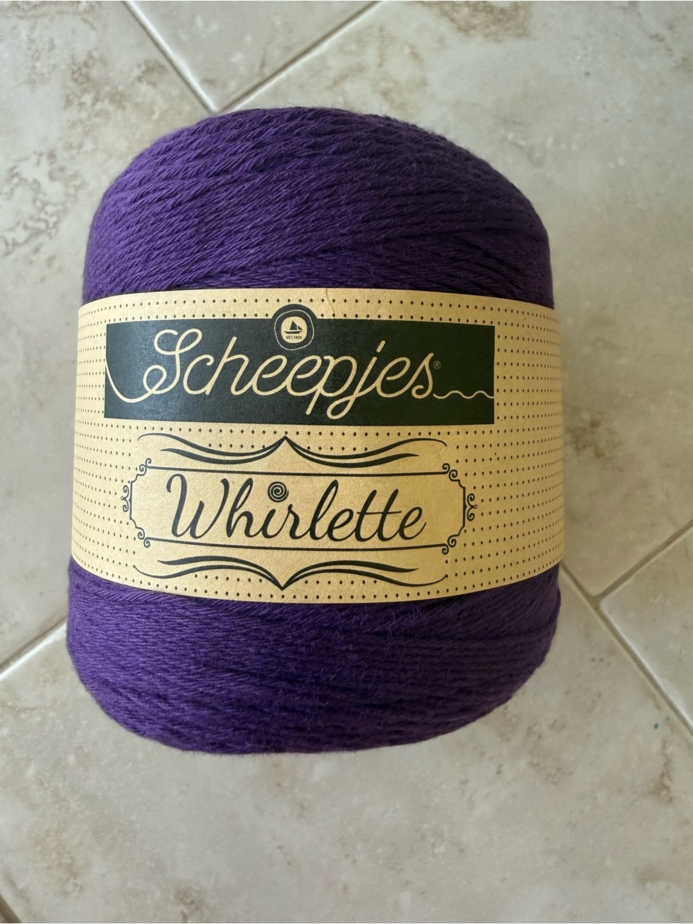 Scheepjes Whirlette Lightweight Wrap Cotton/Acrylic Blend Yarn — Deep Purple